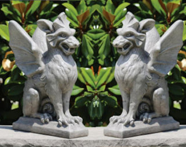 West End Gargoyle Garden Sculpture Griffin Styling Gothic Cement Art